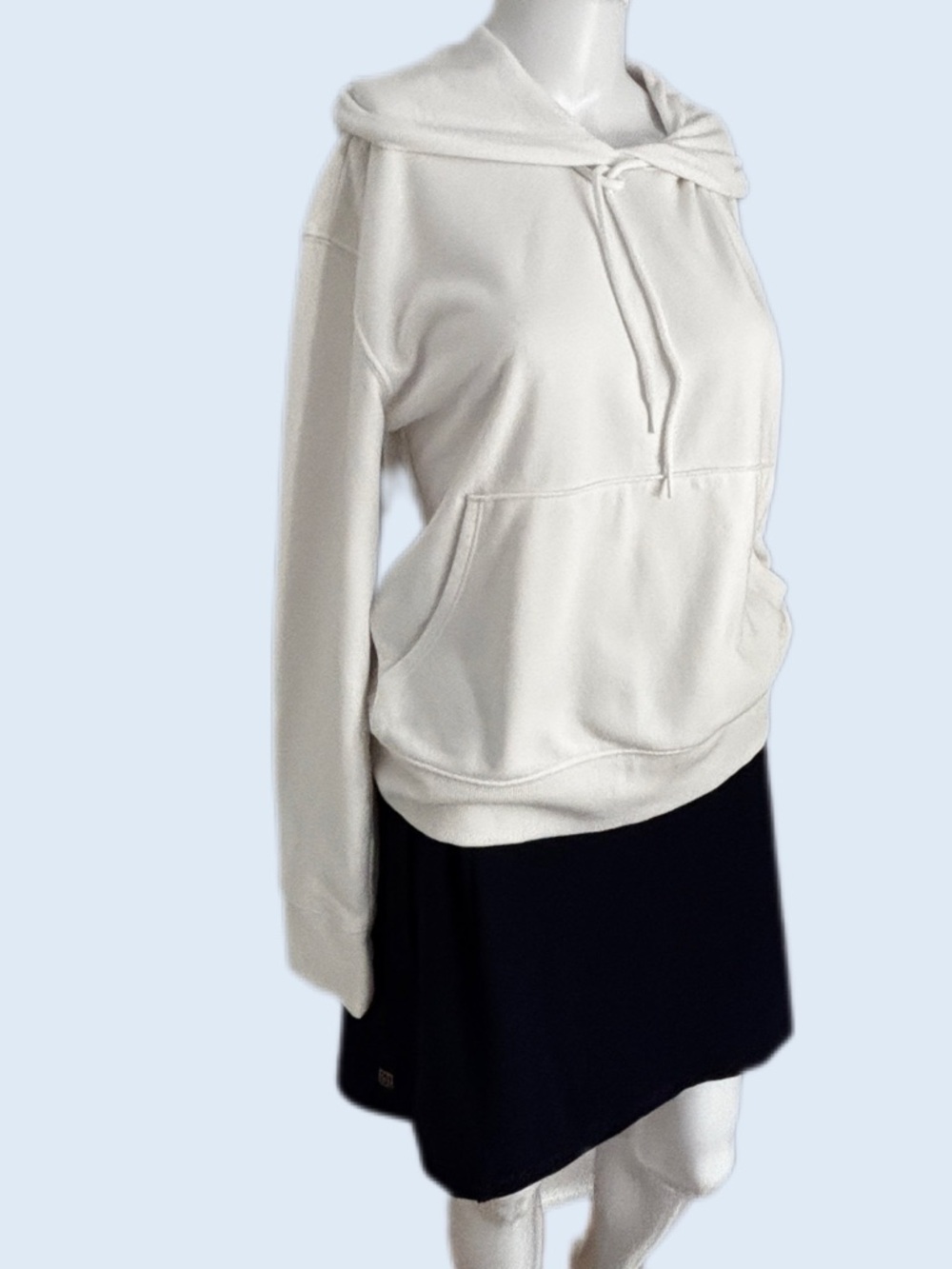 Mossimo Supply Co. White Drawstring Hoodie with Kangaroo Pocket